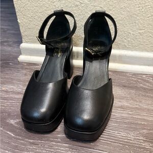 Seychelles ankle strap block heels